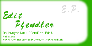 edit pfendler business card